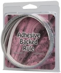 9 Ft. Long x 1/2 Inch Wide, 1/16 Inch Graduation, Silver, Mylar Adhesive Tape Measure MPN:FN-S108R-TC