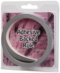 30 Ft. Long x 1/2 Inch Wide, 1/16 Inch Graduation, Silver, Mylar Adhesive Tape Measure MPN:FN-S360L-TC