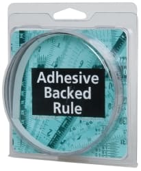 6 Ft. Long x 1/2 Inch Wide, 1/32 Inch Graduation, Silver, Mylar Adhesive Tape Measure MPN:FNS-S072L-TC