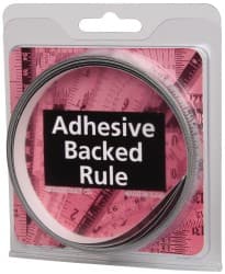 9 Ft. Long x 1/2 Inch Wide, 1/32 Inch Graduation, Silver, Mylar Adhesive Tape Measure MPN:FNS-S108R-TC