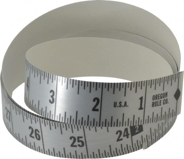 18 Ft. Long x 1 Inch Wide, 1/16 Inch Graduation, Silver, Mylar Adhesive Tape Measure MPN:FR-S216R-TC