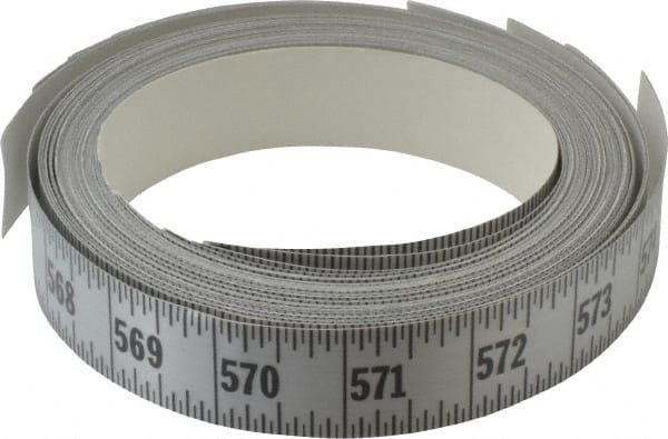 48 Ft. Long x 1 Inch Wide, 1/16 Inch Graduation, Silver, Mylar Adhesive Tape Measure MPN:FR-S576L-TC