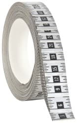 60 Ft. Long x 1 Inch Wide, 1/16 Inch Graduation, Silver, Mylar Adhesive Tape Measure MPN:FR-S720R-TC