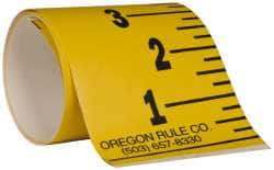 4 Ft. Long x 3 Inch Wide, 1/4 Inch Graduation, Yellow, Mylar Adhesive Tape Measure MPN:FXW-Y048VU-TC