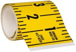 7.5 Ft. Long x 3 Inch Wide, 1/4 Inch Graduation, Yellow, Mylar Adhesive Tape Measure MPN:FXW-Y090R-TC