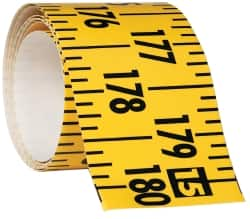 15 Ft. Long x 3 Inch Wide, 1/4 Inch Graduation, Yellow, Mylar Adhesive Tape Measure MPN:FXW-Y180L-TC