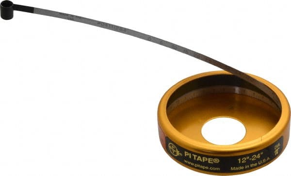 0.001 Inch Graduation, 12 to 24 Inch Measurement, Spring Steel Diameter Tape Measure MPN:P2