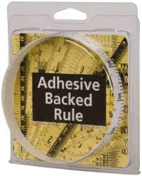 3 Ft. Long x 1/2 Inch Wide, 1/10 Inch Graduation, White, Mylar Adhesive Tape Measure MPN:TN-W036VU-TC