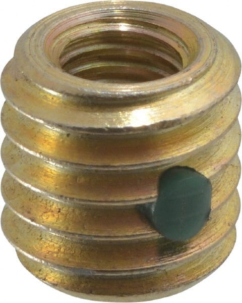 Thread Locking Insert: 1/4-28 Internal Thread, 7/16-14 External Thread, UNF, 7/16