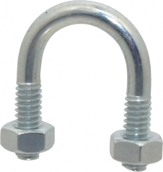 Round U-Bolt: Without Mount Plate, 1/4-20 UNC, 5/8