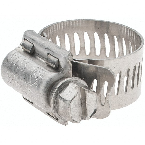 Worm Gear Clamp: SAE 10, 9/16 to 1-1/16