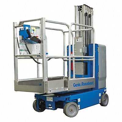 Aerial Work Platform 350 lb 78 in H MPN:GR-20 W/ GATED EXT DECK