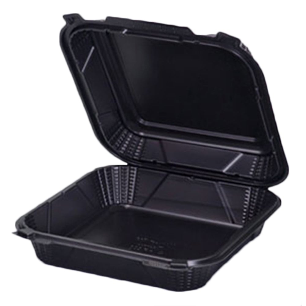 GenPak Harvest Pro Hinged Containers, 9-1/4in x 3in, Black, Pack Of 150 Containers MPN:HP200