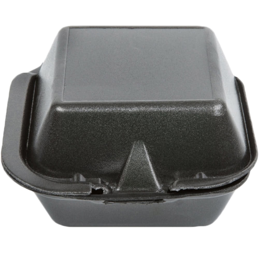 GenPak Harvest Pro HP225 Hinged Sandwich Containers, 6in x 6in, Black, Pack Of 400 Containers MPN:HP225