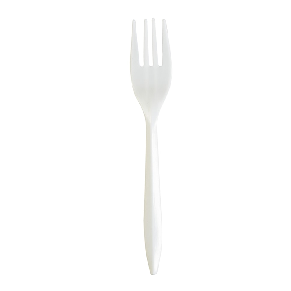 Genuine Joe Heavy/Medium-Weight Polypropylene Forks, White, Box Of 1,000 (Min Order Qty 3) MPN:20000