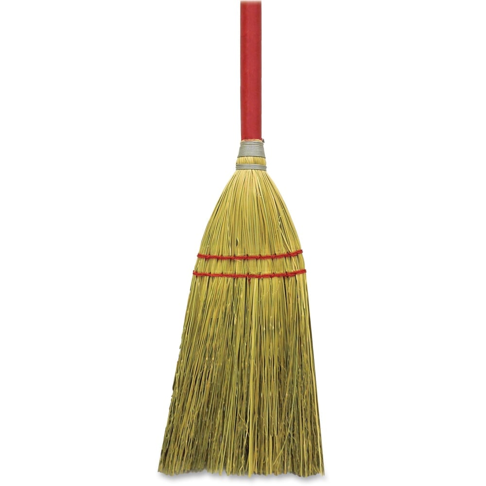 Genuine Joe Lobby Broom - 24in Handle Length - Wood Handle - 1 Each - Natural (Min Order Qty 7) MPN:11501