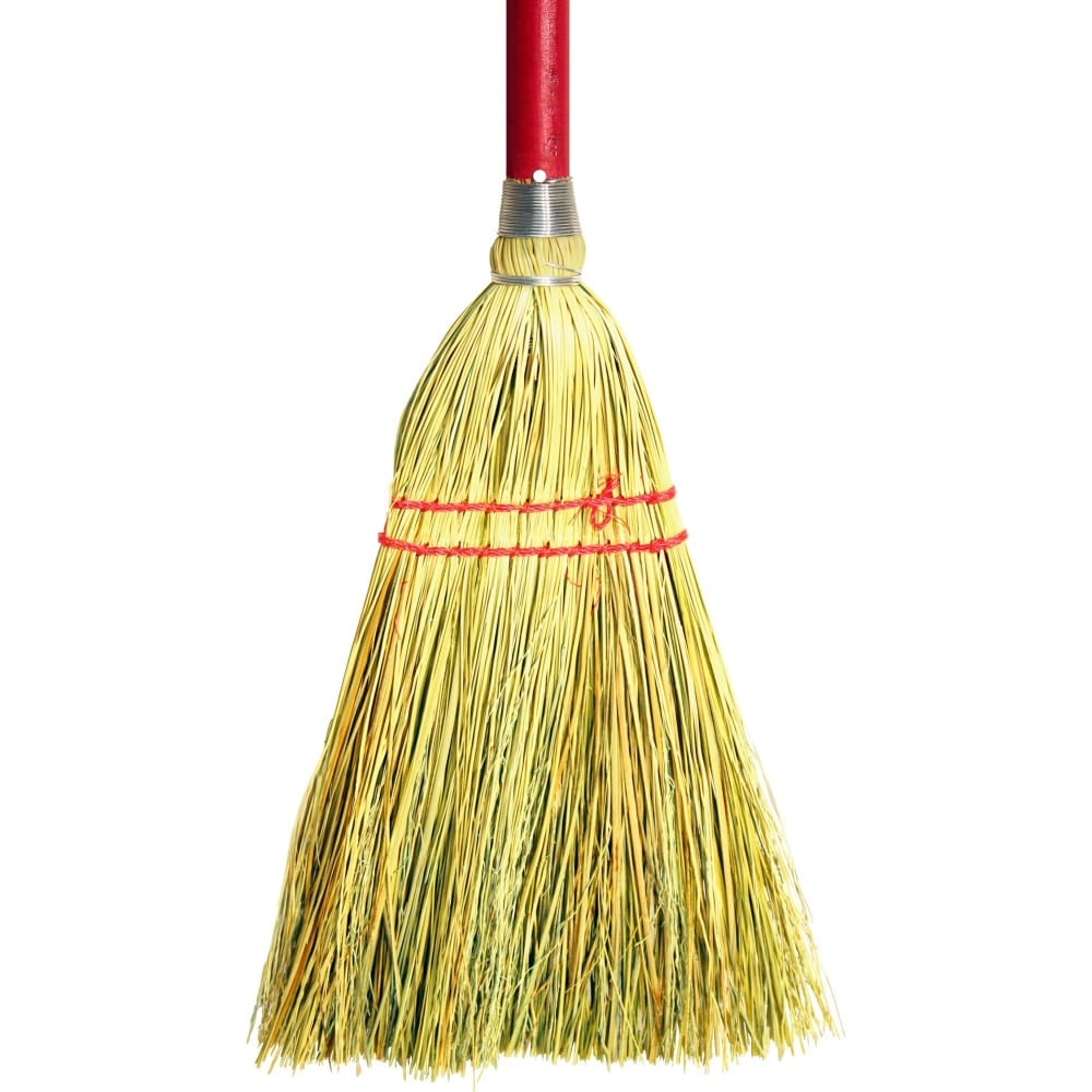 Genuine Joe Lobby Broom - 34in Handle Length - Wood Handle - 1 Each - Natural (Min Order Qty 4) MPN:12501