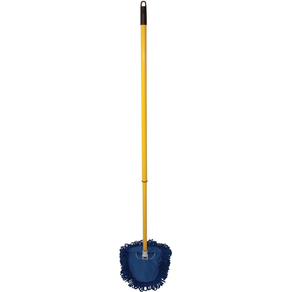 Genuine Joe Microfiber Wedge Complete Mop - MicroFiber Head - Telescopic Handle - 1 Each - Blue (Min Order Qty 3) MPN:03123