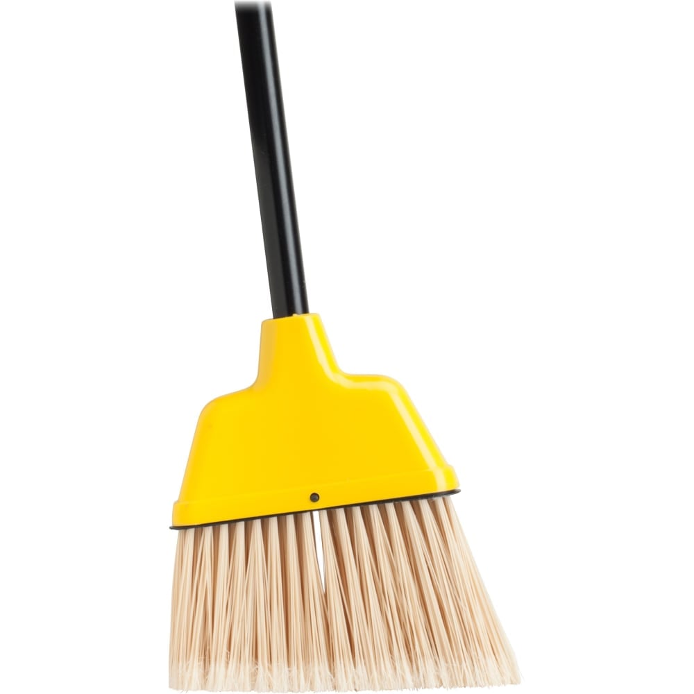 Genuine Joe High-Performance Angled Broom, 9in, Yellow (Min Order Qty 6) MPN:58562