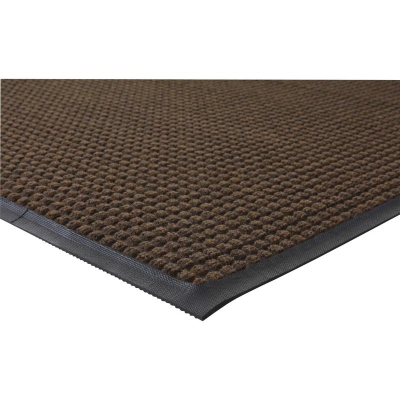 Genuine Joe Waterguard Indoor/Outdoor Floor Mat, 3ft x 5ft, Brown MPN:58842