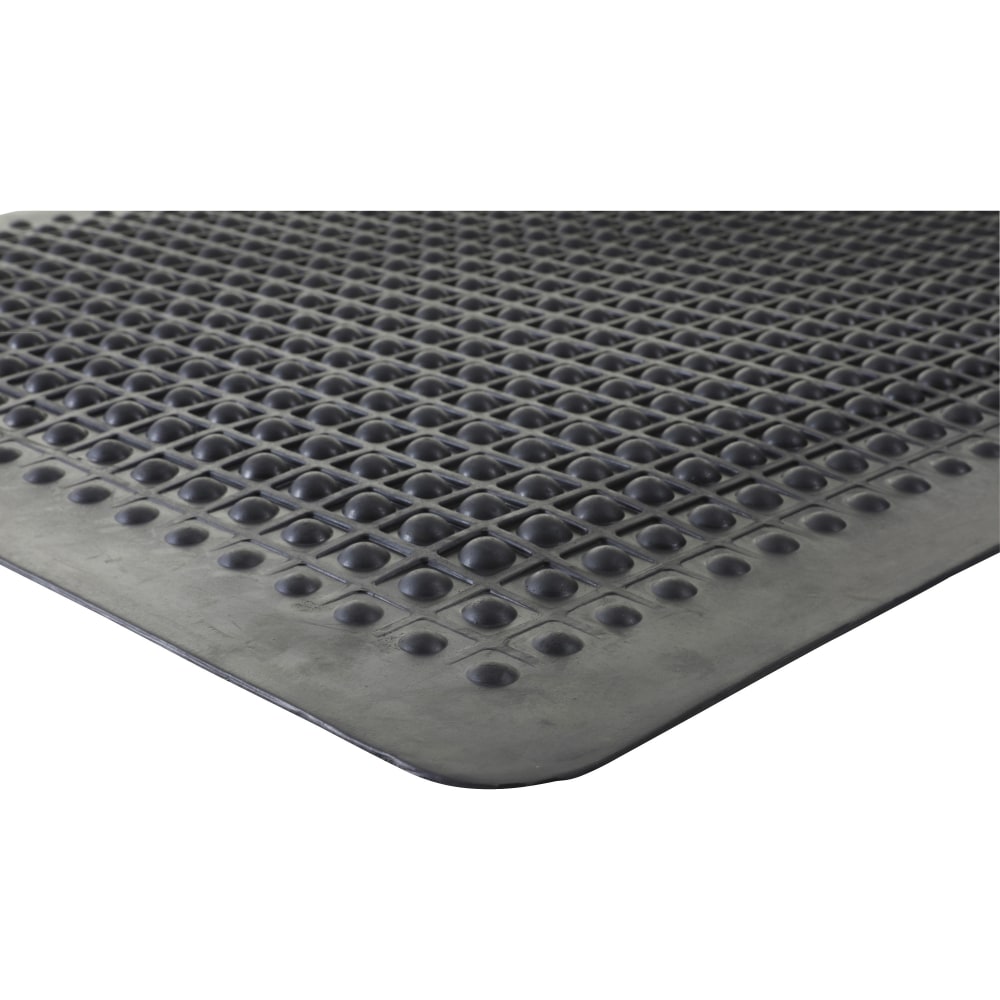 Genuine Joe Flex Step 50% Recycled Anti-Fatigue Mat, 3ft x 5ft, Black MPN:70373