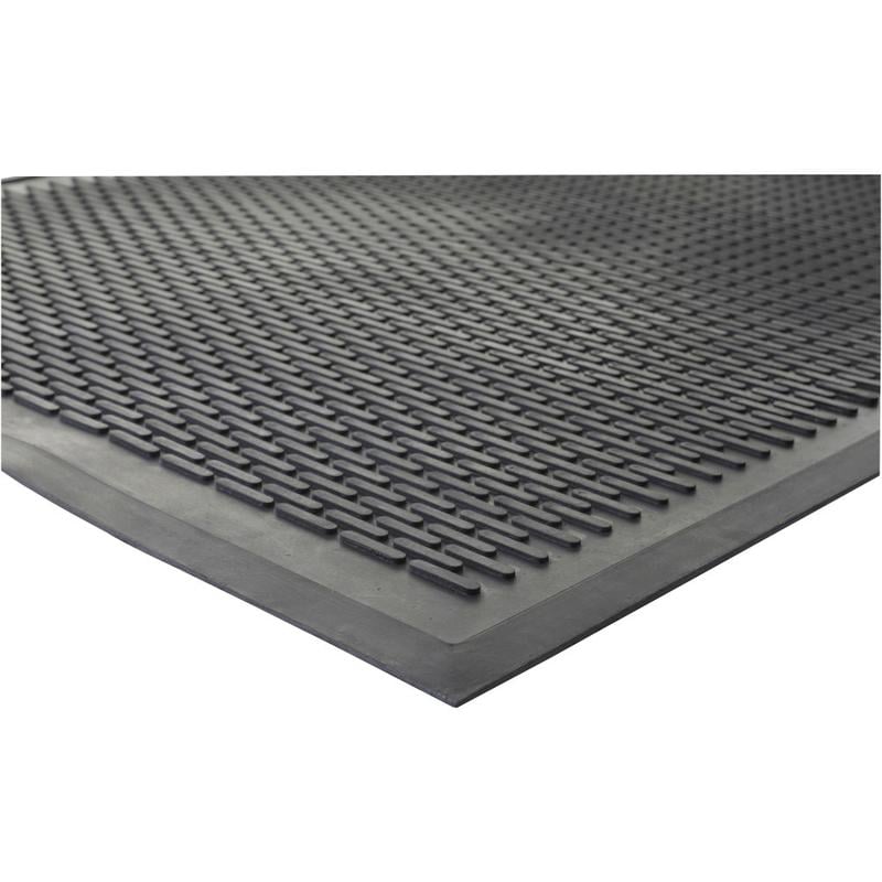 Genuine Joe Clean Step Scraper Mat, 4ft x 6ft, Black MPN:70467