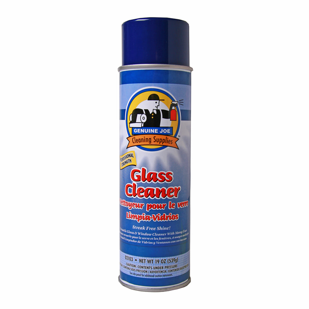 Genuine Joe Glass Cleaner Aerosol Spray, 19 Oz Can (Min Order Qty 7) MPN:02103