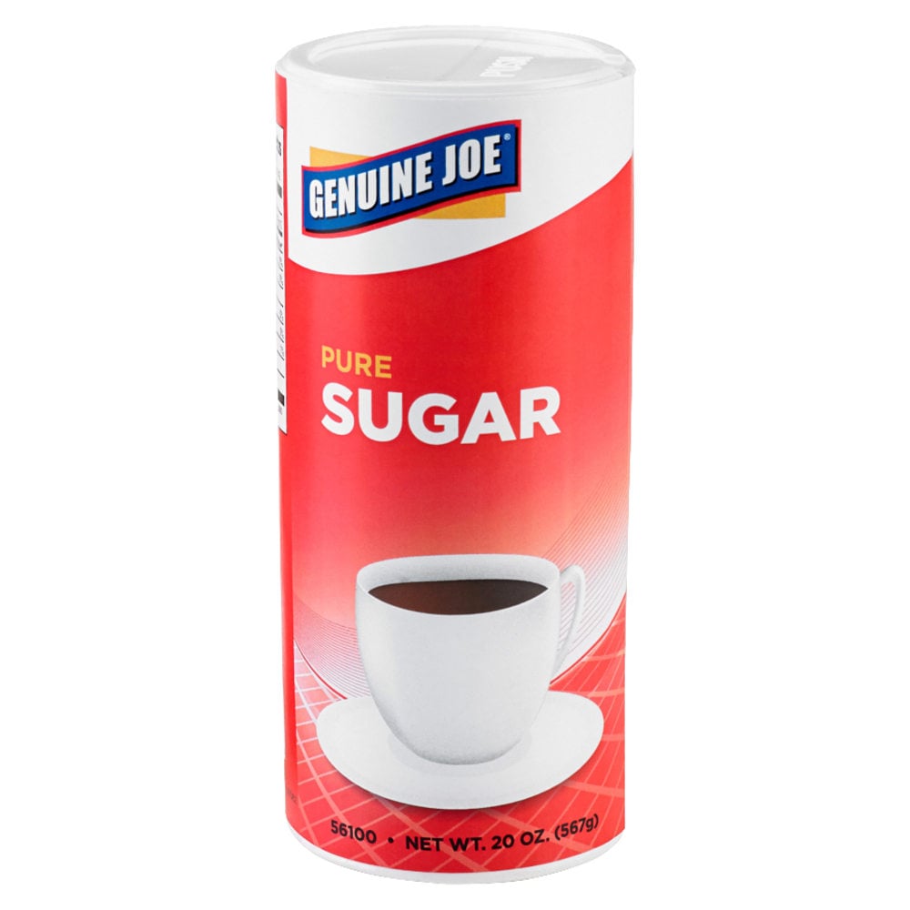 Genuine Joe Pure Sugar Canisters, 20 Oz., Pack Of 3 (Min Order Qty 5) MPN:56100