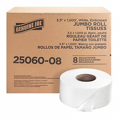 Jumbo Dispenser Roll Bath Tissue PK8 MPN:GJO2506008