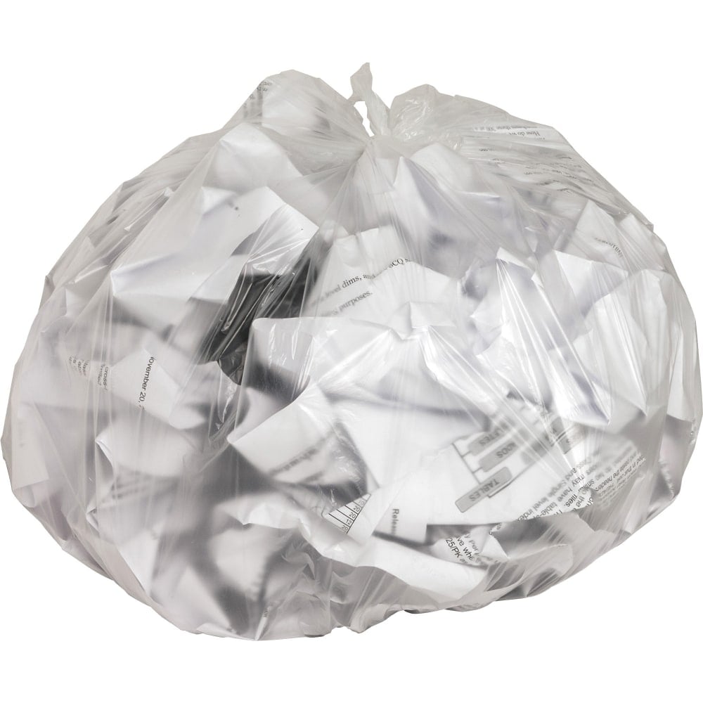 Genuine Joe 0.01 mil Trash Bags, 10 gal, 24inH x 24inW, Clear, 1000 Bags (Min Order Qty 2) MPN:01755