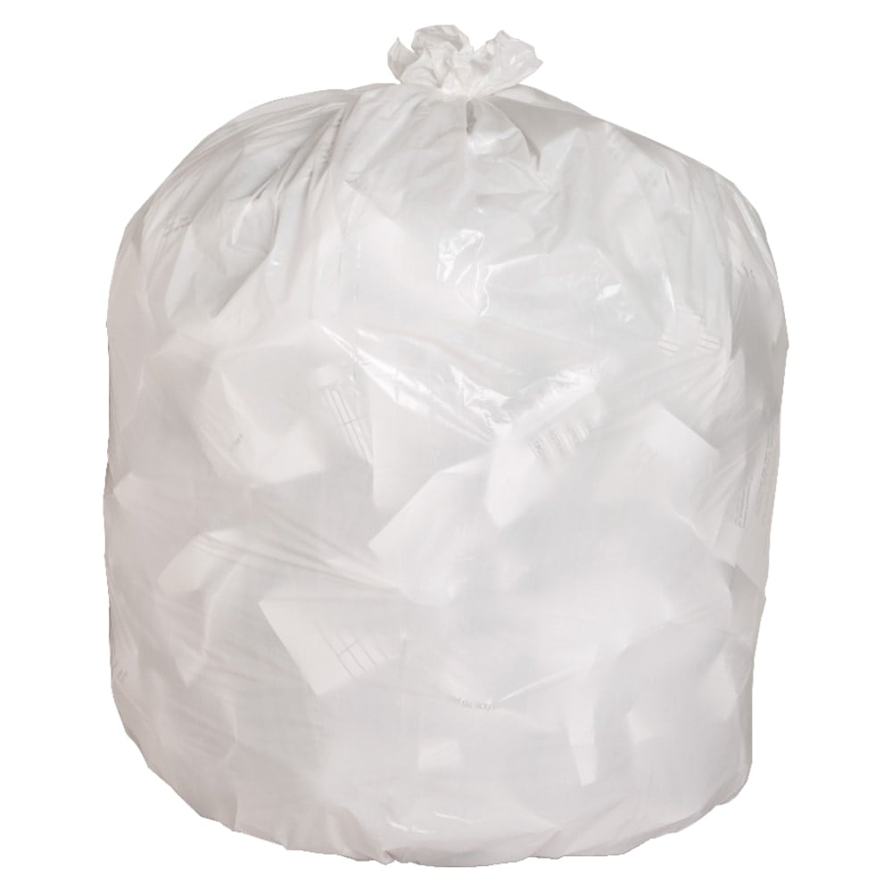 Genuine Joe 75% Recycled Heavy-Duty Contractor Trash Bags, 13 Gallons, 24in x 31in, White, Box Of 150 (Min Order Qty 2) MPN:02312