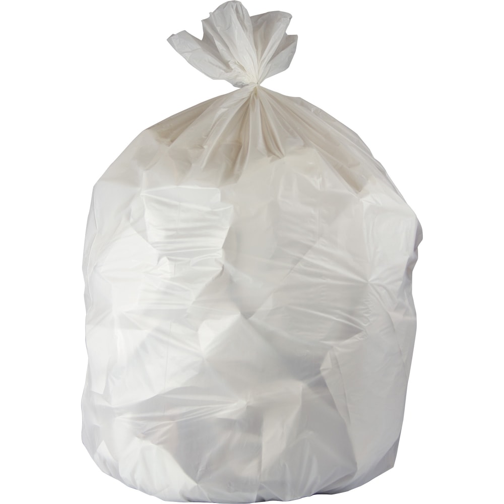 Genuine Joe 16-gallon Linear Low-Density Bags - 16 gal Capacity - 24in Width x 32in Length - 0.40 mil (10 Micron) Thickness - Low Density - White - Resin - 500/Carton - Waste Disposal (Min Order Qty 2) MPN:02865