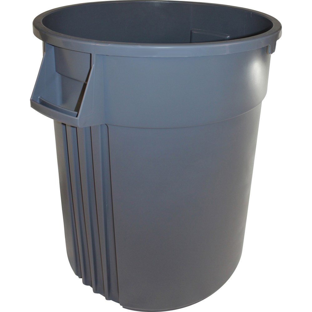 Genuine Joe Heavy-Duty Trash Container, 32 Gallons, Gray MPN:60463