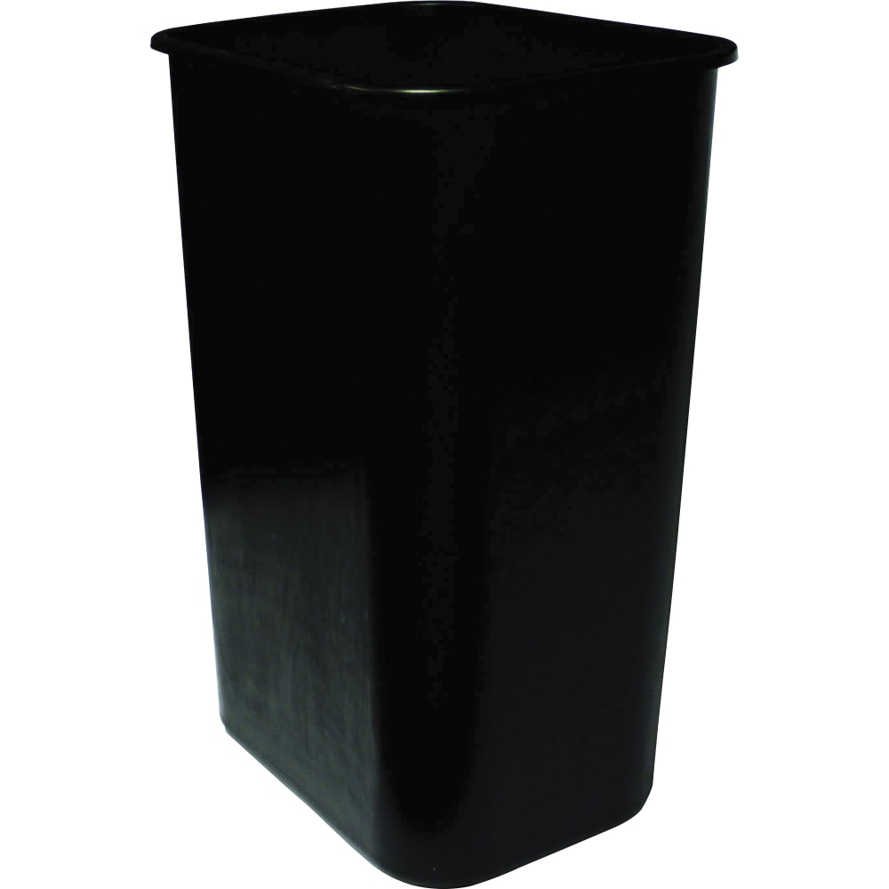 Genuine Joe 41-Quart Wastebasket - 10.25 gal Capacity - Durable, Sturdy, Dent Resistant, Chip Resistant, Rust Resistant, Long Lasting - 19.9in Height x 9.4in Width x 15.2in Depth - Polyethylene - Black - 1 Each (Min Order Qty 5) MPN:00061