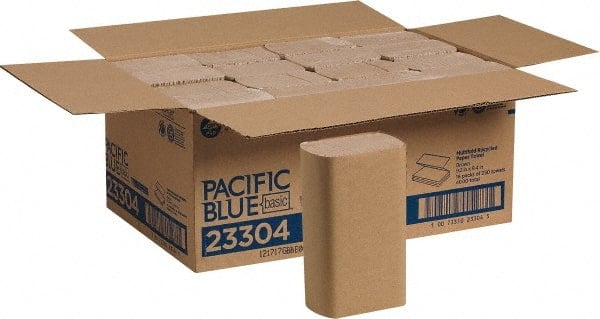 Pacific Blue Basic 1-Ply Recycled Multifold Paper Towel, Brown MPN:23304