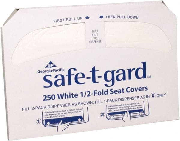 Pacific Blue Basic 1/2-Fold Toilet Seat Cover, White MPN:47046