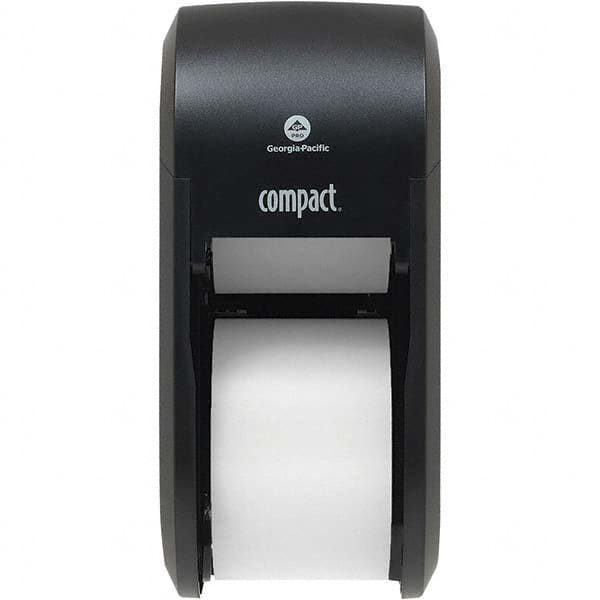 Compact 2-Roll Vertical Coreless High-Capacity Toilet Paper Dispenser, Black MPN:56790A