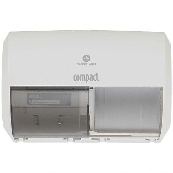 Compact 2-Roll Side-By-Side Coreless High-Capacity Toilet Paper Dispenser, White MPN:56797A