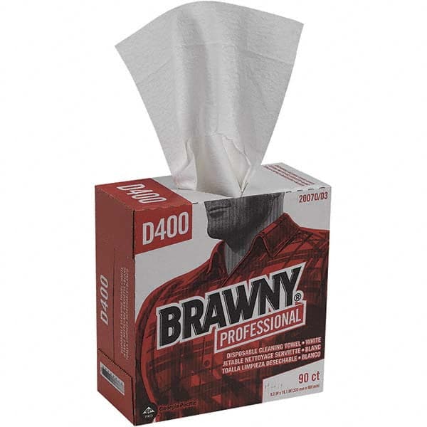 Brawny Professional D400 Disposable Cleaning Towels, Tall Box, White MPN:20070/03