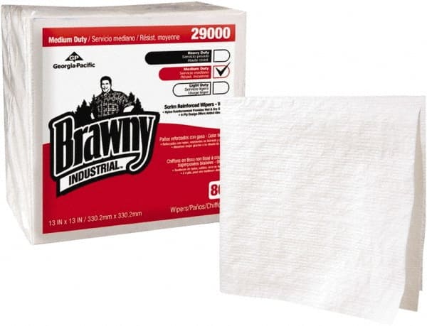 Brawny Professional P300 Disposable Cleaning Towels, <-Fold, White MPN:29000