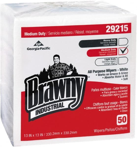 Brawny Professional A400 Disposable Cleaning Towels, <-Fold, White MPN:29215