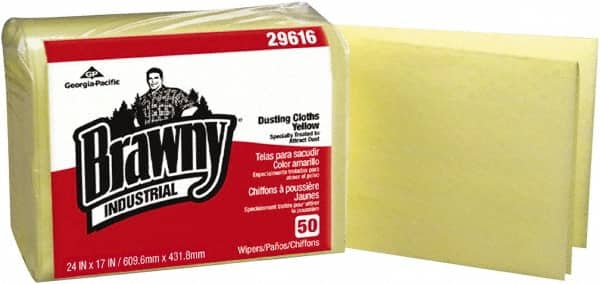 Brawny Professional Disposable Dusting Cloths, Yellow MPN:29616