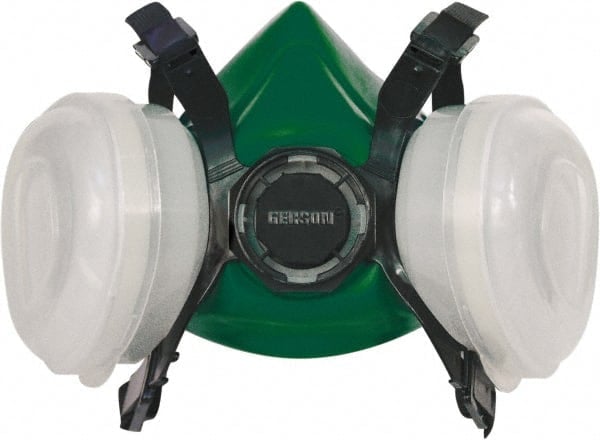 Half Facepiece Respirator with Cartridge: Medium, Thermoplastic Elastomer, Permanently Attached MPN:8211P