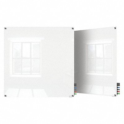 Dry Erase Board Non-Magnetic Glass 48 W MPN:HMYSN44WH