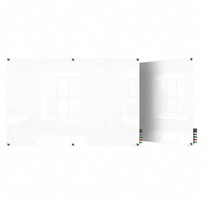 Dry Erase Board Non-Magnetic Glass 96 W MPN:HMYSN48WH