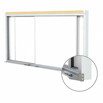 Dry Erase Sliding Board Porcelain 96 W MPN:HSM2-48