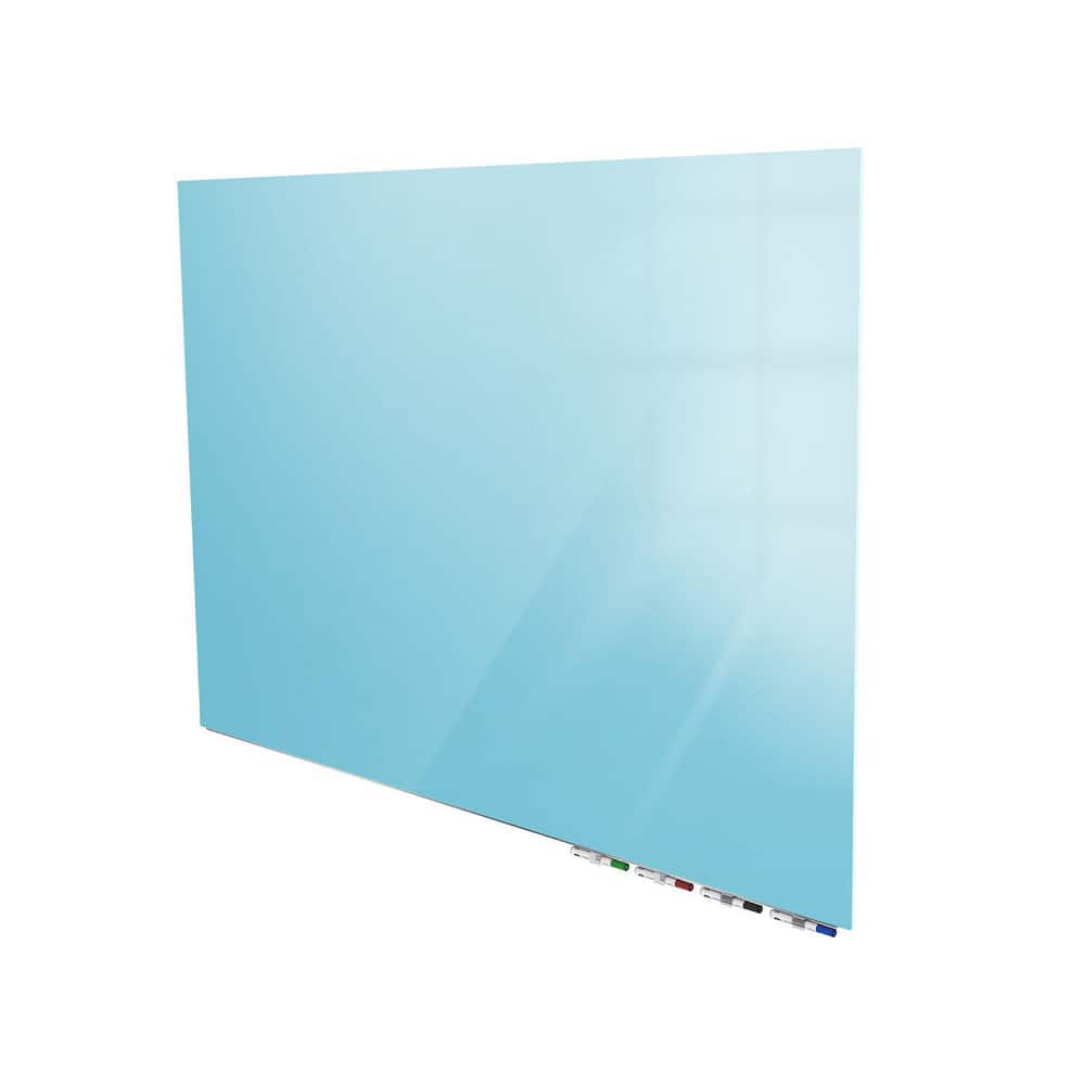 Ghent Aria Low Profile Magnetic Glass Whiteboard, 2'H x 3'W, Horizontal, Blue MPN:ARIASM23BE