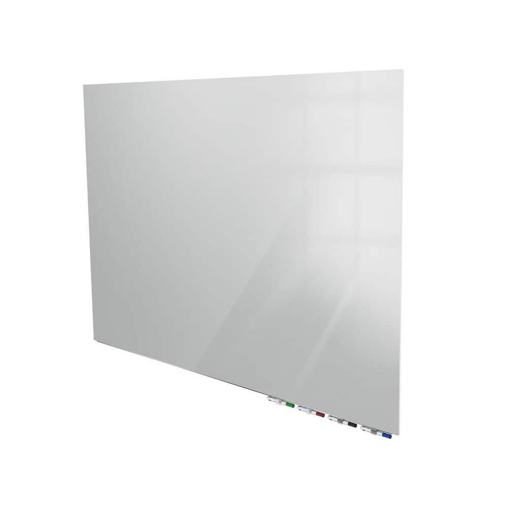 Ghent Aria Low Profile Magnetic Glass Whiteboard, 3'H x 4'W, Horizontal, Gray MPN:ARIASM34GY