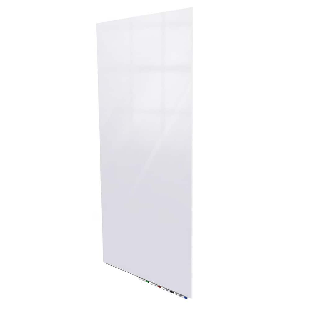 Ghent Aria Low Profile Magnetic Glass Whiteboard, 4'H x 3'W, Vertical, White MPN:ARIASM43WH