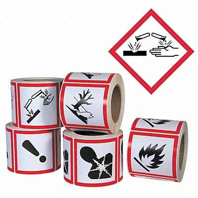 Pictogram Label Corrosive PK500 MPN:GHS1260